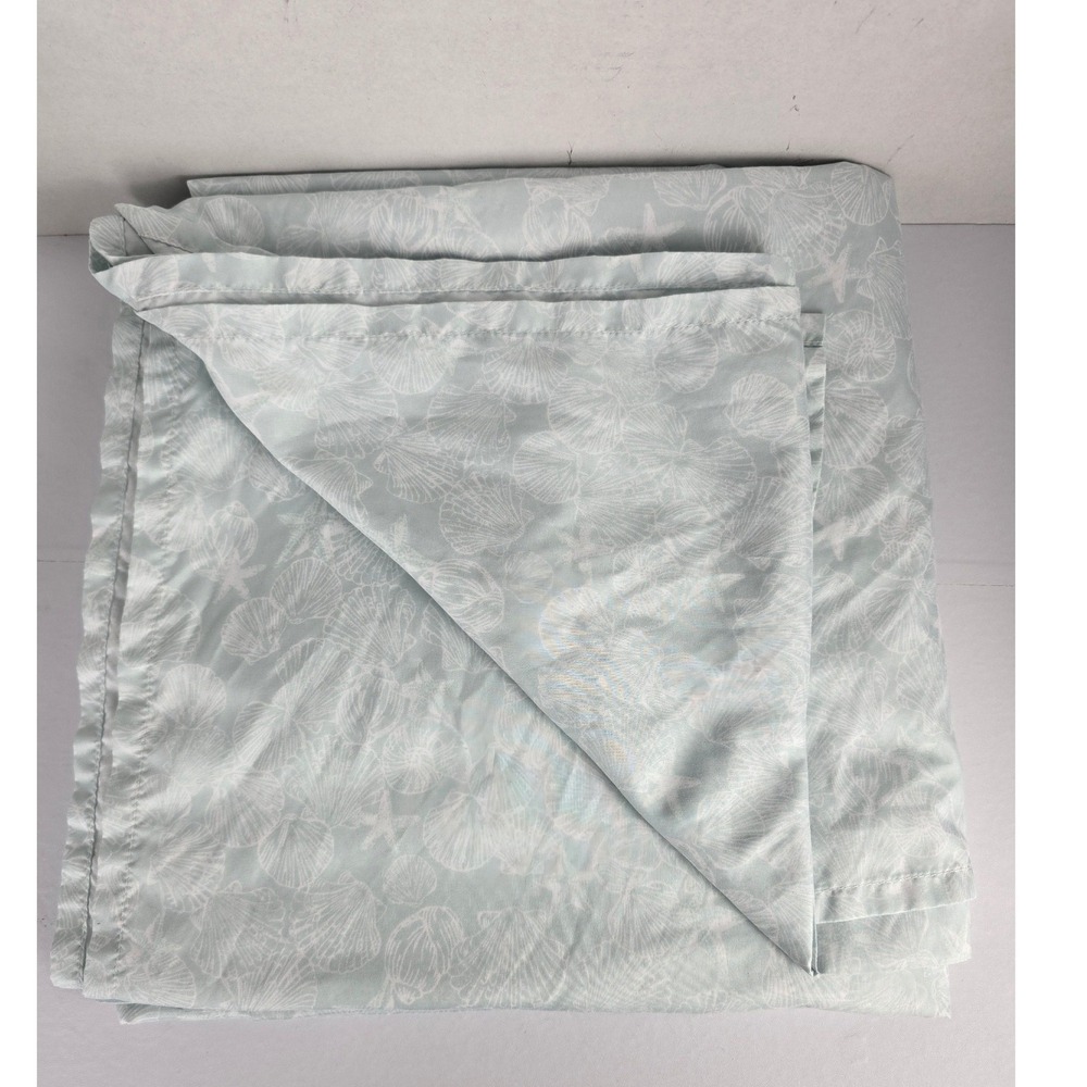 Croft & Barrow Sheet Set King Light Blue Seashell Starfish Coastal Nautical
